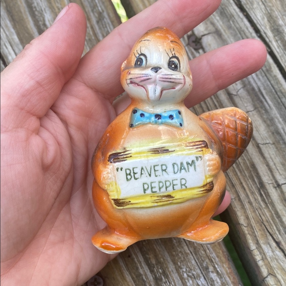 Vintage Beaver Dam Pepper Shaker